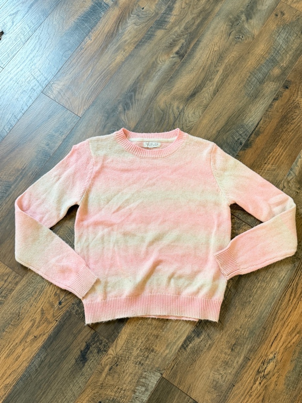 Rachel Zoe Pink Ombre Crewneck Sweater girls small ages 8 to 10
